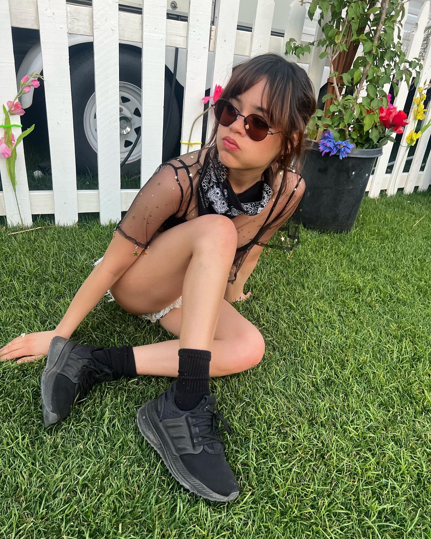 Jenna Ortega poses sexy