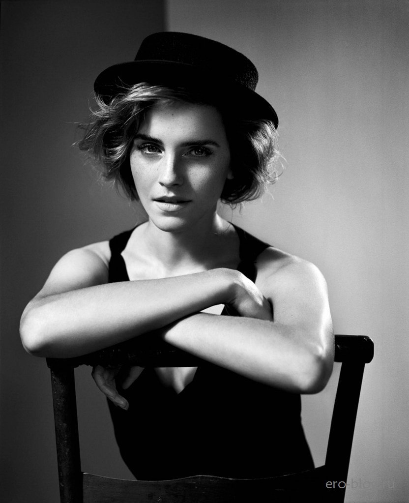 Emma Watson smiles naked