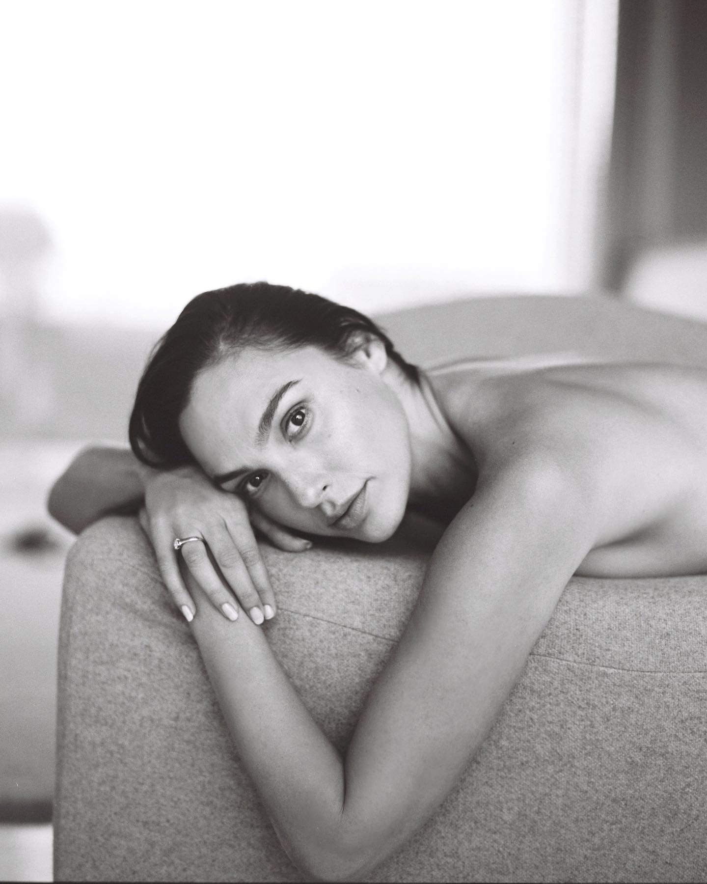Gal Gadot smiles naked