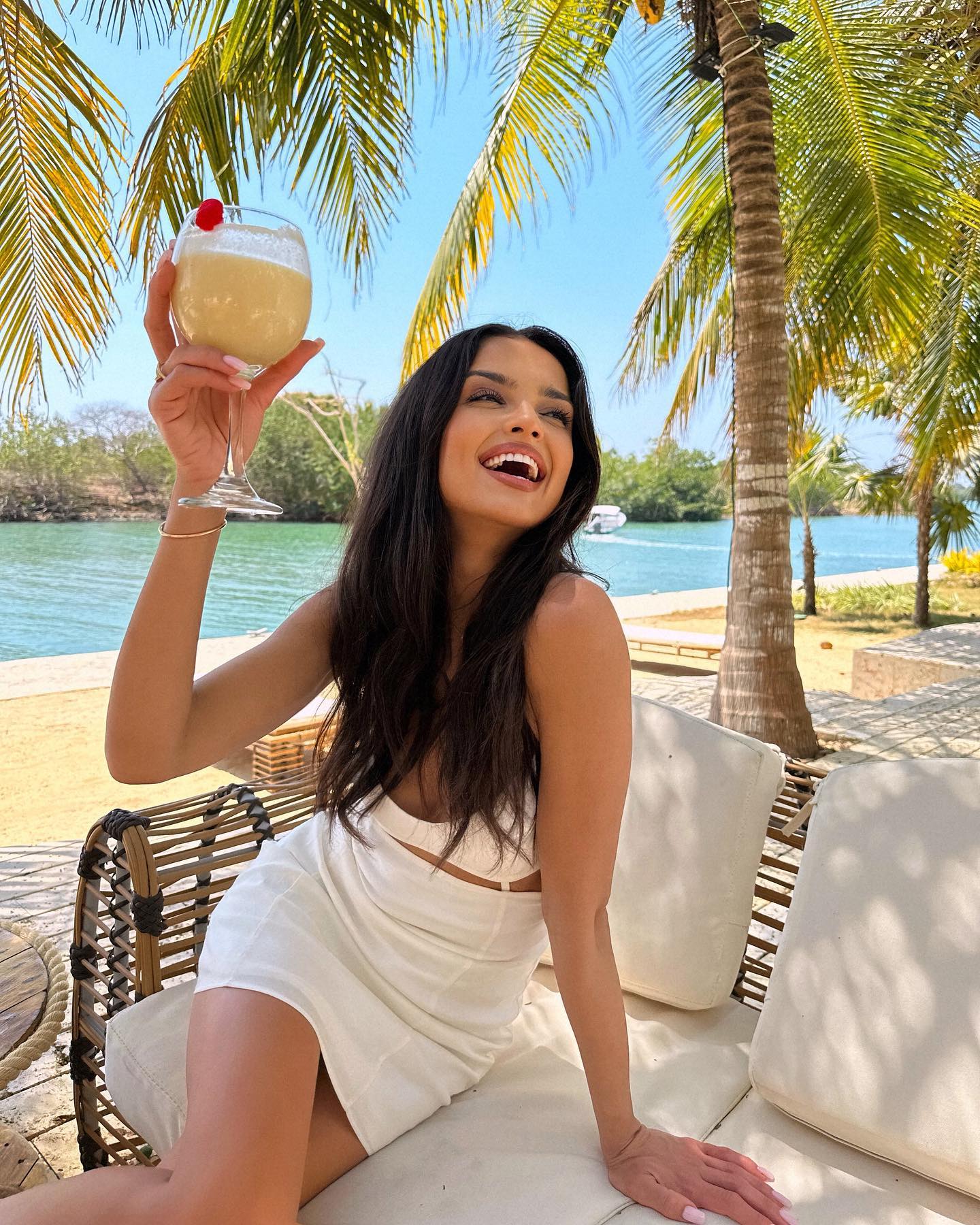 Klaudia Eel Dursi smiles hot bikini